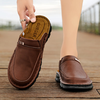 Men'S Mules & Clogs Summer Sandals, Closed-Toe, Breathable, Slip-On, Rubber Sole, for Beach, Garden & Outdoor Activities
