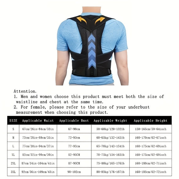 Corrector de Postura Ajustável para Homem e Mulher