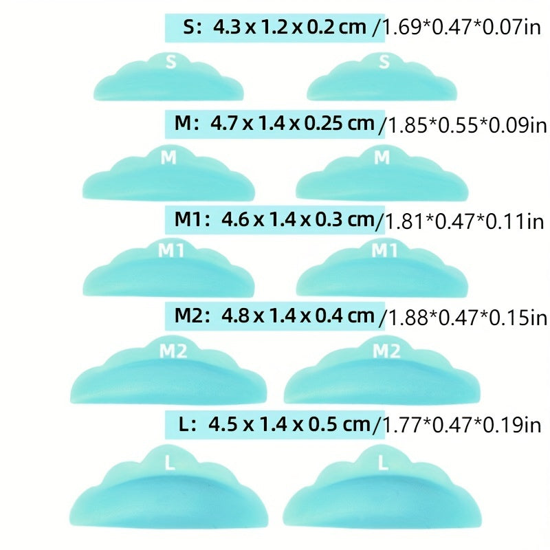 20pcs Eyelash Lifting Kit Silicone Pad Eye Lash Perm Pads Eyelashes Extension Accessories 3D Eyelash Curler Applicator Tools (10Pairs)