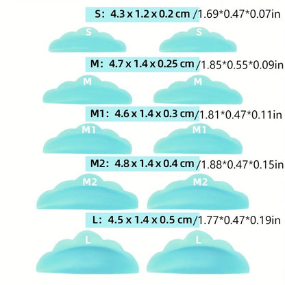 20pcs Eyelash Lifting Kit Silicone Pad Eye Lash Perm Pads Eyelashes Extension Accessories 3D Eyelash Curler Applicator Tools (10Pairs)