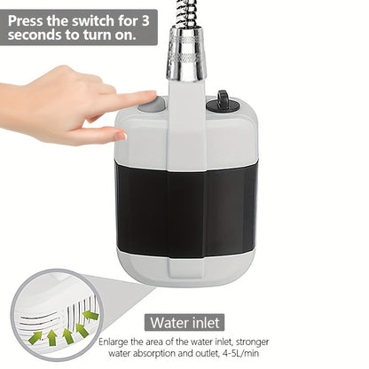 Portable Shower Camping Travel Shower, RV Travel Home Travel Garden Water Handheld Camp Shower Pump-Water Filtration System (4 to 5 Liter Water Flow Per Minute) RV Exterior Showers