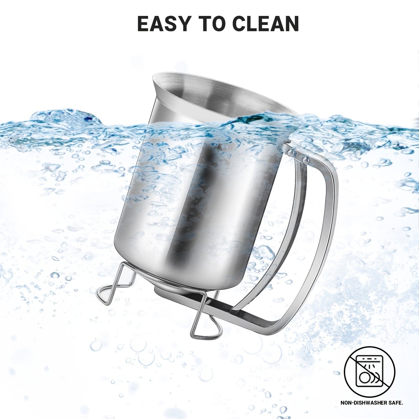 1pc Batter Separator, Stainless Steel Batter Dispenser, Funnel Dispenser, Octopus Balls Funnel Batter Separator, Cake Batter Separator, Pancake Batter Separator, Desserts Making Bakery Tools, Kitchen Accessaries