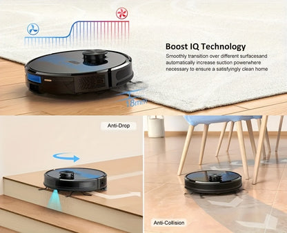 Robot Vacuum Cleaner And Mop Combo 4500Pa, Lubluelu SL60Ultra Robotic Vacuum, 150Mins Max, 56dB, 24 No-Go Zones for Pet Hair Carpets Floor, Christmas&Halloween Gifts, Robot Vacuum And Mop, Vacuum Cleaner Robot, Robot Vacuum C