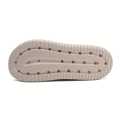 Tamancos modernos para homem com sola grossa em EVA e estampado de alfabeto - Modelo slip-on, respiráveis, ideais para jardinagem, com tira amarela segura e palmilha estampada com a inscrição "SMN WALKING PROS" para maior conforto ao ar livre.