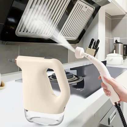 Portable high power handheld steam cleaner, 1300W adjustable temperature and pressure - capacity, maximum temperature 100°C, wide range of cleaning accessories, kitchen, bathroom, furniture and car multi-functional cleaning