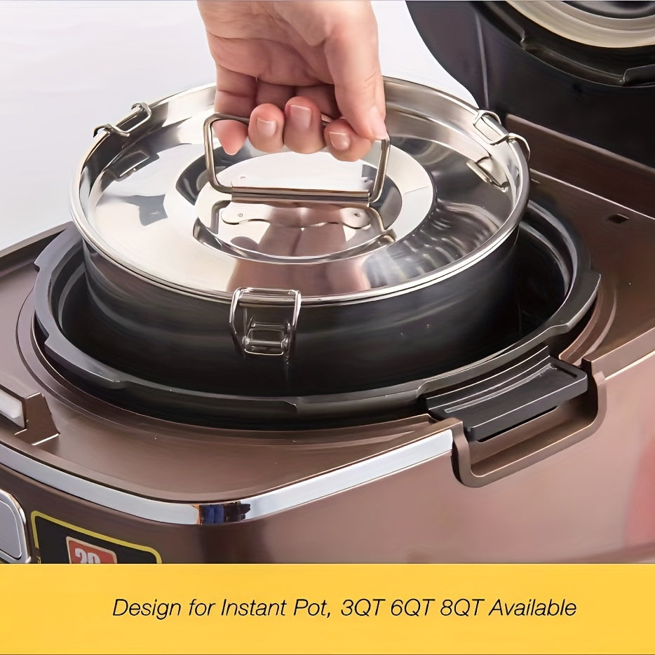 Stainless Steel Flan Pan, 63 Oz Flanera Mold Cooker For Baking, Compatible With Instant Pot 3 6 8qt, Custard Pan, Flan Dish With Lid, Tart Pan, Round Fluted Dish, Oven Safe.Cupcake & Pudding Baking!