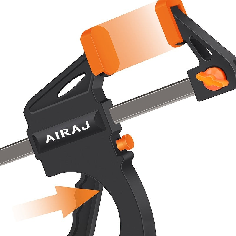 2/5pcs AIRAJ 10.16 Cm Woodworking Clips F Clamp Clip Hard Grip Quick Ratchet Release DIY Carpentry Hand Vise Tools
