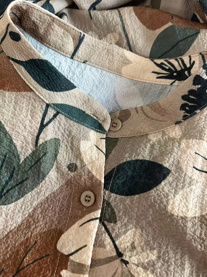 Women'S Floral Print Jumpsuit - Long Sleeve Loose Fit Pantsuit with Belt, Non-Stretchy Fabric for Fall/Winter, Office, Party, Everyday Outfit - Women'S Clothing, Office Attire, Retro Fashion, Quality Stitching, Stylish Romper