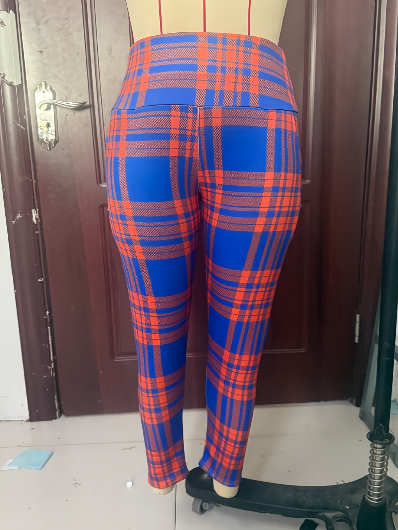 Women'S Thick Fleece-Lined High-Waisted Leggings with Pockets - Cozy Winter Trousers, Elastic Waistband, Straight-Leg Design, All-Season Comfort, Casual Wear