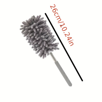 1pc, Stainless Steel Telescopic Fiber Duster - Efficient Dust Removal And Sweeping With PP Wool - Cleaning Tools And Supplies