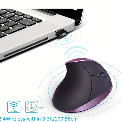 Rato Ergonómico Vertical Sem Fios Recarregável