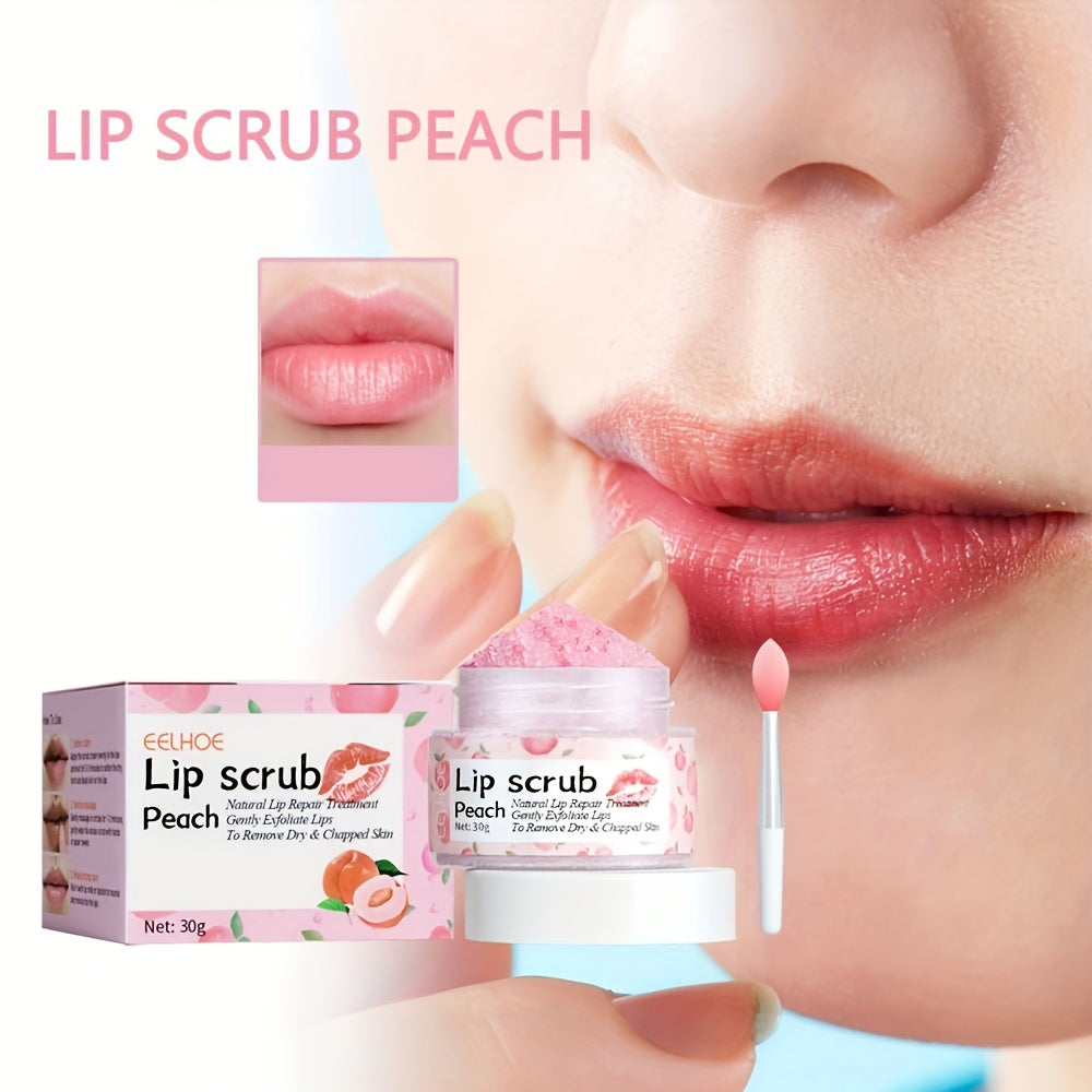 Peach Lip Scrub Exfoliating Fade Lip Lines Removing Dead Skin Moisturizing Care Makeup Dark Lip Corrector