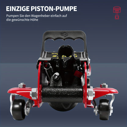 2.5 Ton Hydraulic Floor Jack with Telescopic Handle - Durable Iron Construction, Adjustable Height, Portable for Cars, Trucks, Buses - Ideal for Garage Use, Tire Repair & Emergency Situations, Portable Hydraulic Jack