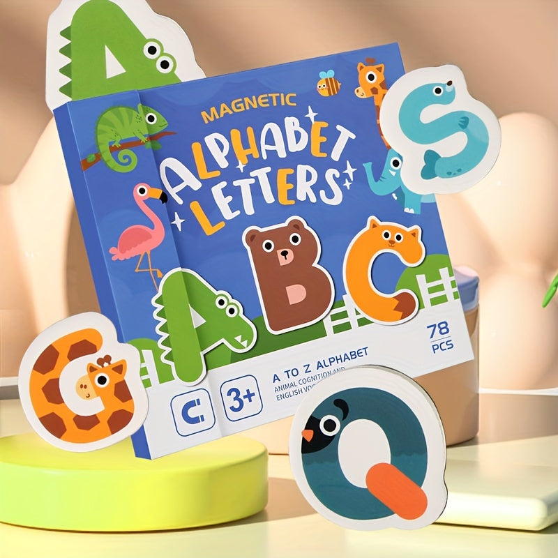 Magnetic Alphabet Puzzle Book: Colorful ABC Learning Set for Preschoolers, Fridge Magnets for Ages 3-5. Flashcards