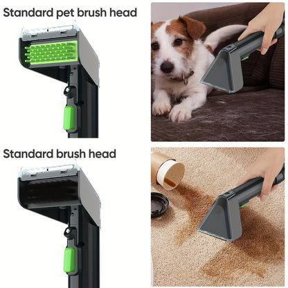 450W 12Kpa Powerful Carpet & Upholstery Cleaning Machine - Heavy-Duty Multifunctional Vacuum with Smart Wet/Dry Suction, Carpet/Car/Window/Wall/ Cleaner, Compact Corded Vacuum Cleaner for, Sofa,, Carpet (European Plug)