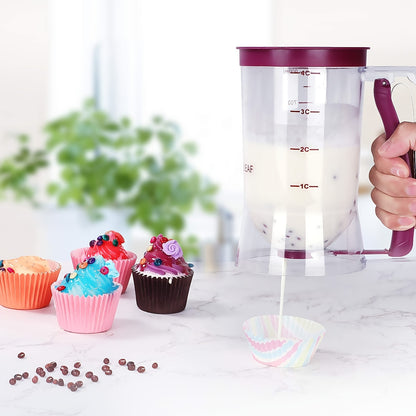 Dispensador Dobrável de Massa para Panquecas, Cupcakes e Bolos