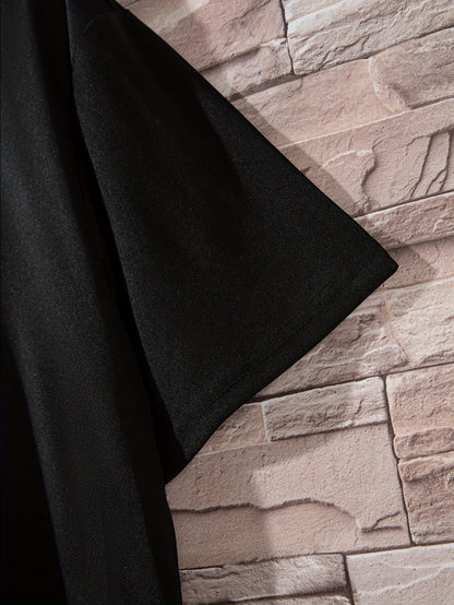 Conjunto de 4 t-shirts casuais para homem de cor sólida, estilo simples, manga curta e gola redonda, ideais para usar em casa, como pijama ou para atividades ao ar livre no verão.