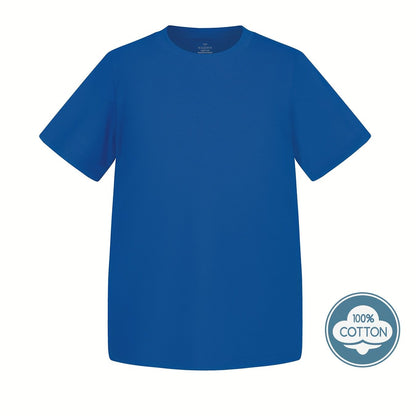 Kid's Solid Color T-shirt, Casual Short Sleeve Top, Boy's Tee For Summer