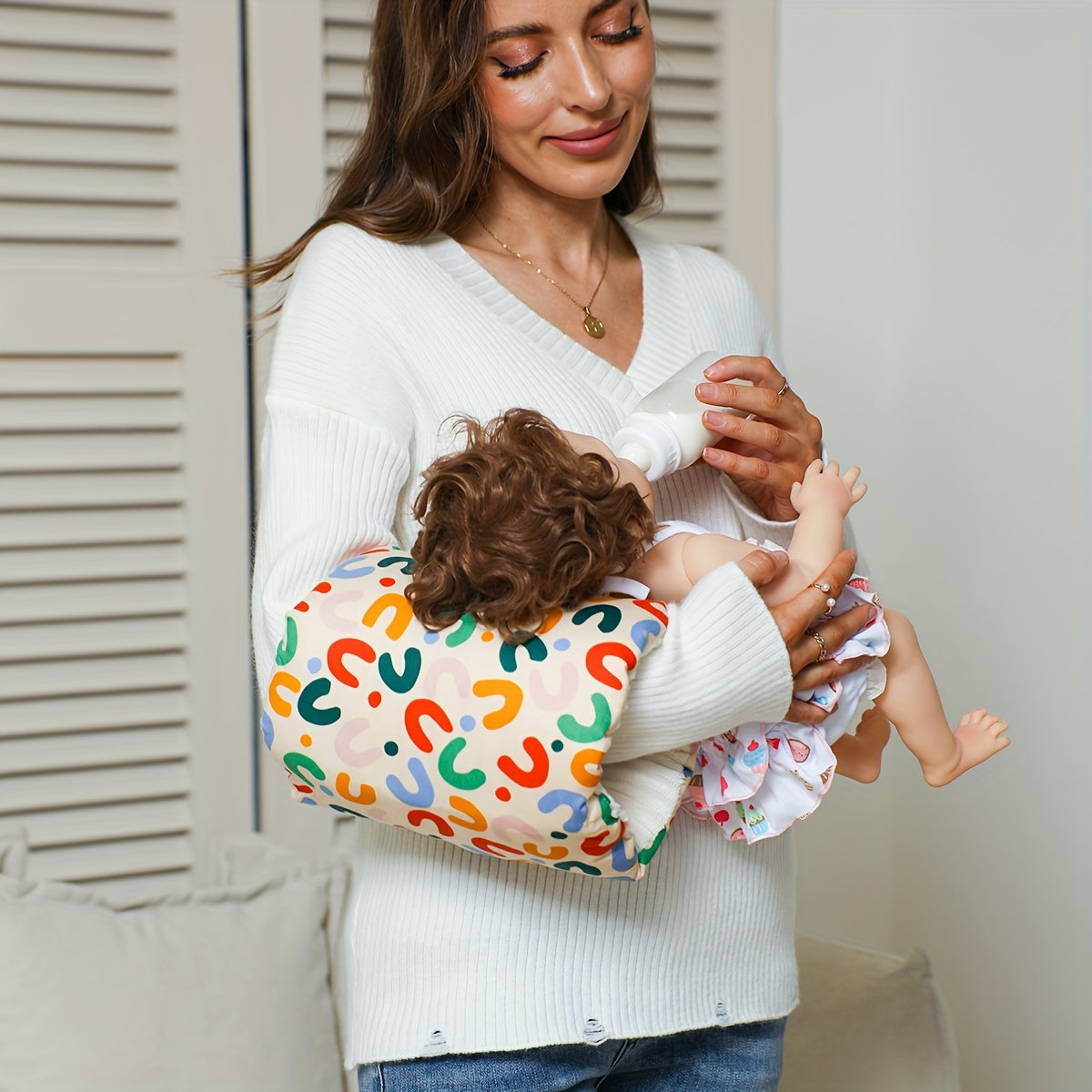 Cozy Cradle Arm Pillow, Nursing Pillow for Breastfeeding Support, Cozie Cradle Baby Pillow, Arm Pillow for Feeding Baby, Travel Nursing Pillow