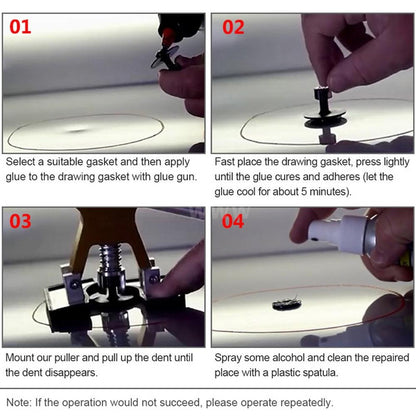 Paintless Dent Repair Kit - Car Dent Removal Tool with Tabs - Minor Dent Removal and Body Damage Fix for Vehicle Car.