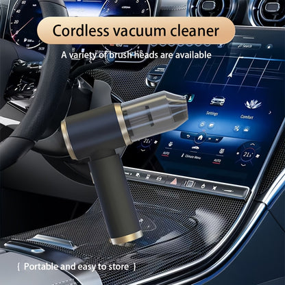 Cordless Car Vacuum Cleaner with USB Charging, One-Button Operation & 4-in-1 Function (Suction, Water Blending, Blow, Vacuum, Clean) - Wireless Handheld Vacuum with 4-in-1 Nozzle, Portable Vacuum for Home/Car Use, Cordless Ca