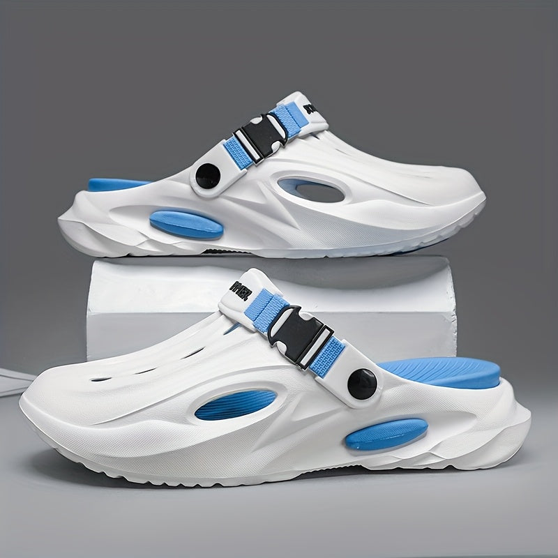 Men'S and Women'S Summer EVA Slides - Lightweight, Breathable, Non-Slip Comfort Sandals for Beach, Hiking, and Casual Wear, Soft Sole, Open Toe, Stylish Black and White Design, Beach Sandals | Summer Footwear | EVA Material S