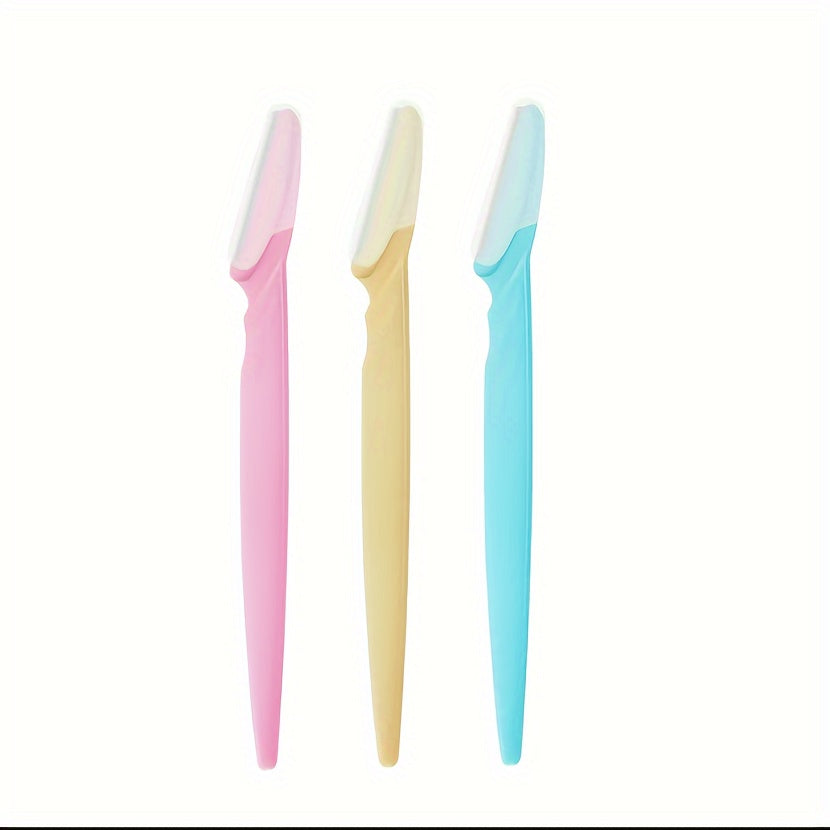 3-24pcs Eyebrow Razor Shaper Set, Facial Hair Remover Trimmer Grooming Kit for Women And Men, Stainless Steel, Non-Electric, No Battery Needed, with Various Colors for Versatility