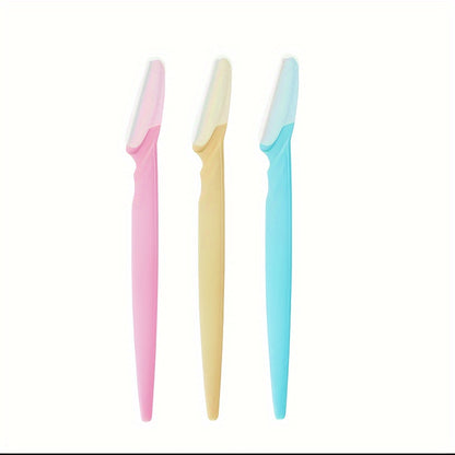 3-24pcs Eyebrow Razor Shaper Set, Facial Hair Remover Trimmer Grooming Kit for Women And Men, Stainless Steel, Non-Electric, No Battery Needed, with Various Colors for Versatility