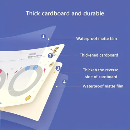 32-Page Reusable Magic Practice Notebook Set | Whole Brain Development, Pen Control Training & Drawing Education Workbook | Learn Writing Skills, Paper Material, Educational Workbook | Color Pages | Durable Binding