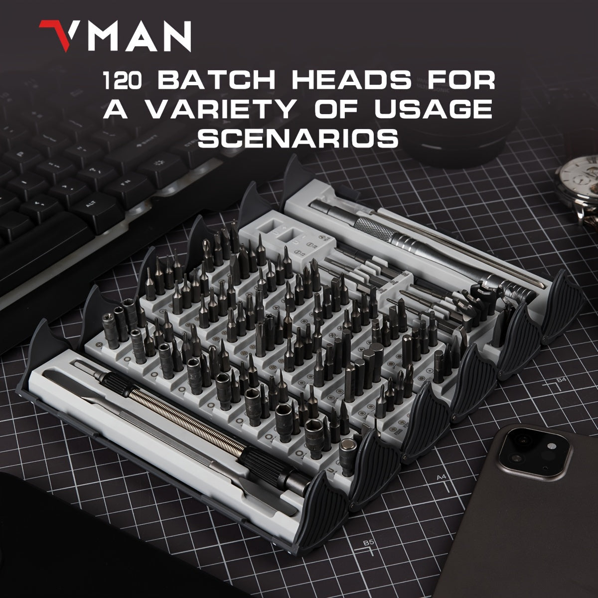 1 set 128in 1 Precision Screwdriver Set, Magnetic Driver Kit with Flexible Shaft, Professional Magnetic Repair Tool Kit for Computer, Laptop, camera, Game Console, Men Tools Gift