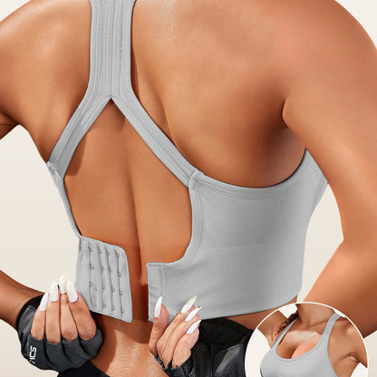 Women's Sports Bra with Removable Pads - No Underwire Breathable Support, Seamless Gym Yoga Running Top, Adjustable Straps & Soft Fabric for Workouts & Casual Wear, Workout Versatility, Sporty Design, Smooth Texture