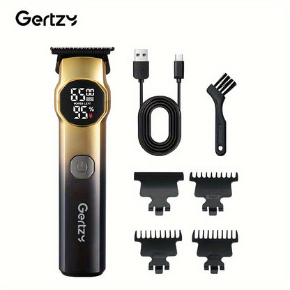 GERTZY Professional Electric Hair Clipper - Durable Powder Metallurgy Blade, Rechargeable Battery, USB Charging, 3 Speeds, 3.5mm Thin, Ideal for Men'S Salon-Quality Haircut, Perfect Father'S Day Gift, Hair Cutting Tool | Slee