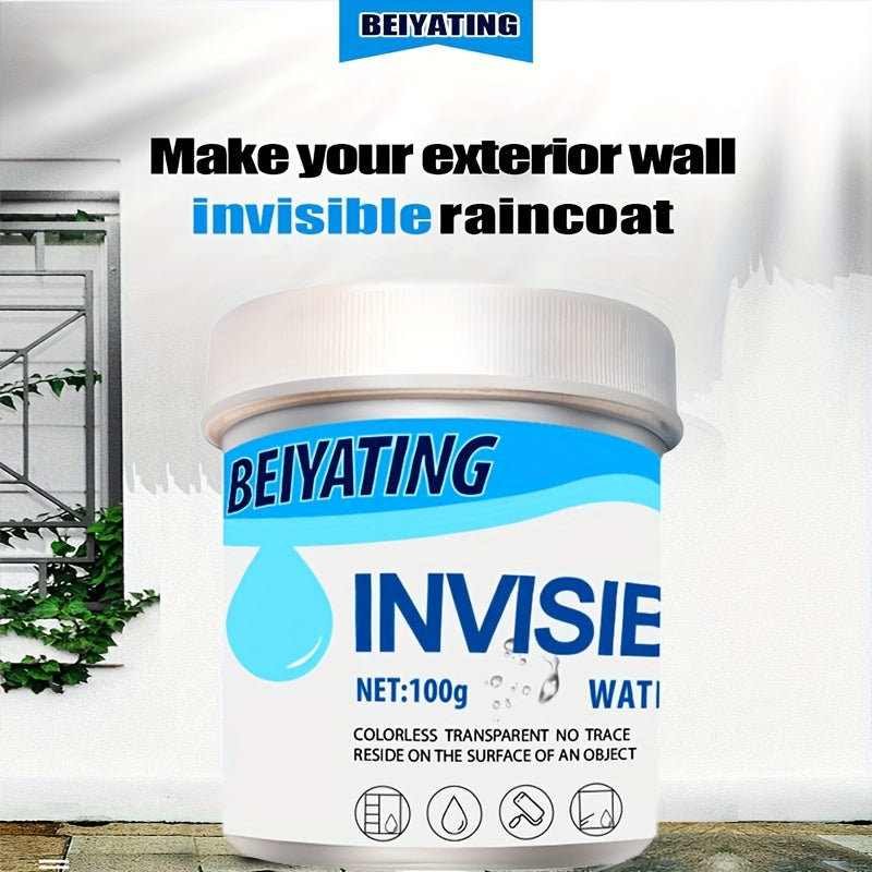 Premium Waterproof Sealer - No Brick Breaking Repair, Transparent Coating Suitable for Floors, Walls, Roofs, etc, - Moisture Protection for Stone, Wood, Tiles, Invisible Waterproof Agent with Brush, Suitable for Kitchen, Gard