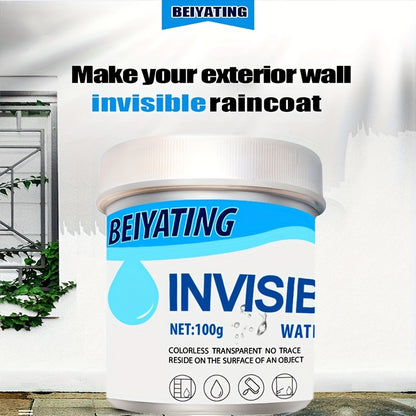 Premium Waterproof Sealer - No Brick Breaking Repair, Transparent Coating Suitable for Floors, Walls, Roofs, etc, - Moisture Protection for Stone, Wood, Tiles, Invisible Waterproof Agent with Brush, Suitable for Kitchen, Gard