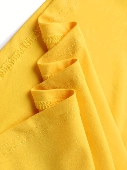 Letter Print Crew Neck T-shirt, Casual Loose Short Sleeve Summer T-Shirts Tops, Women's Clothing