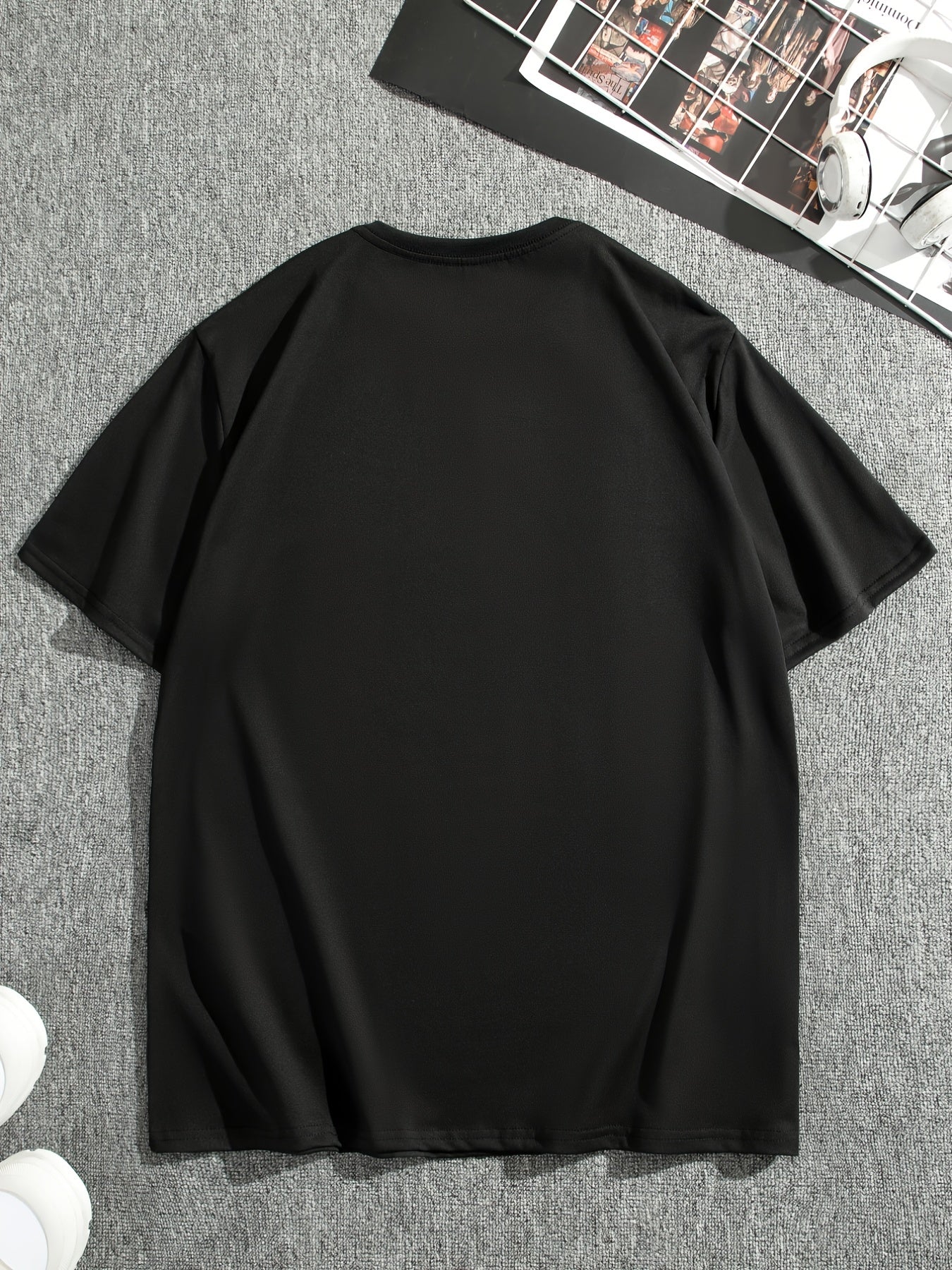 Men's Street Style Summer 2PCS Outfits, Male's Trend TRUST Graphic Short-sleeve Crew Neck T-shirt Drawstring Shorts Set, Casual Clothes For Men