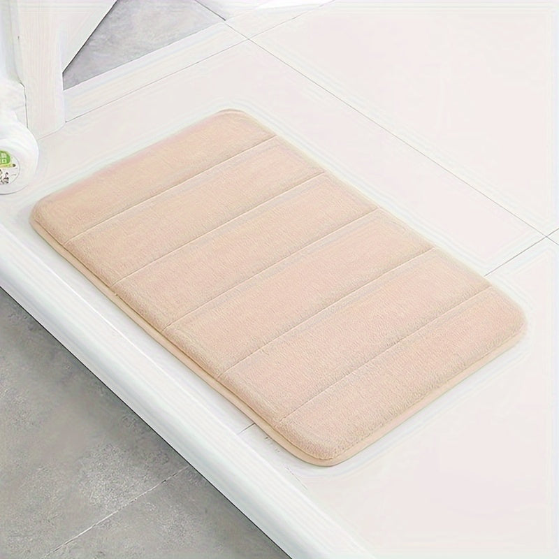 1pc Soft and Comfortable Bathroom Memory Foam Mat with Quick Absorption and Anti-Slip Properties, Bathroom Decor, Bathroom decorations, bath rug, kitchen Area Rugs, Laundry, bedrooom, shower, indoor mat