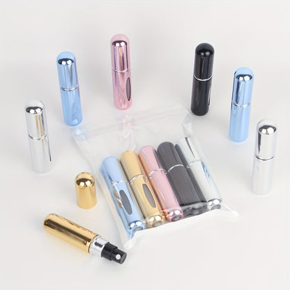 5pcs Mini Perfume Atomizer: Portable, Refillable, and Travel-Friendly Fragrance Bottles - 5ml