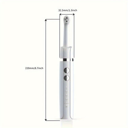 Tooth Polisher, Plaque Remover For Teeth Whitening Dental Tools Electric Tartar Polishing Teeth Cleaning Kit With LED Light 5 Speed Modes With 5 Replacement Brush Heads