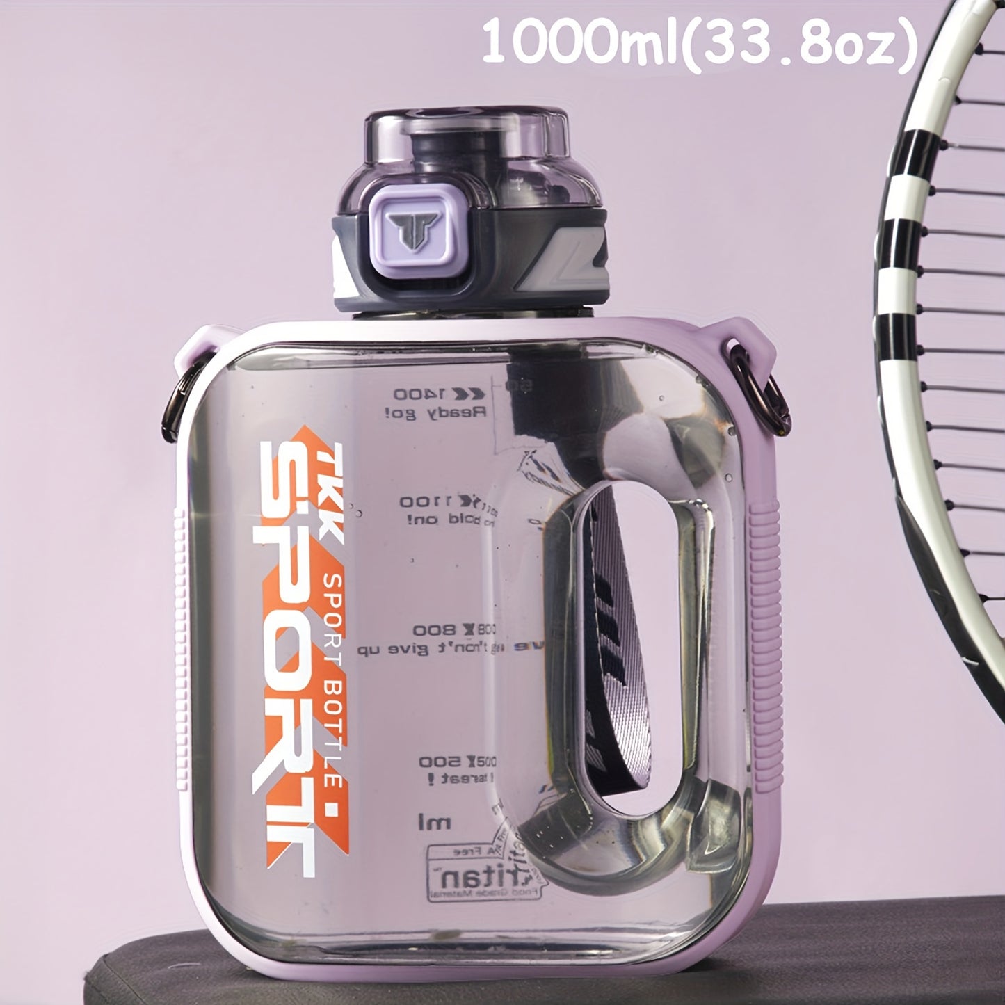 1pc TKK Leakproof Sports Water Bottle Jug with Handle & Straw - Wide Mouth, BPA-Free, for Gym, Travel, Camping, Yoga - Available in 1000ml/1600ml/2100ml (33.81oz/54.1oz/71.01oz) - Ideal Gift for Athletes, Hikers, Outdoor Enth