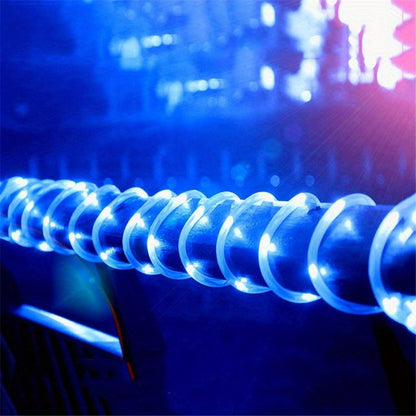 Solar LED Light Path Deck Outdoor Garden Solar String Lights Solar Rope Lights Outdoor Lighting strips Led Garland Lights For Wedding Party Christmas Halloween Decoration Garden Stair with Smart Light sensor 8 Light Modes