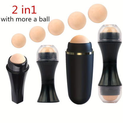 2 In 1 Oil Absorbing Volcanic Roller Volcanic Rolling Balls For Face Volcanic Stone Face Roller Portable Reusable Oil Control On The Go Instant Results Remove Excess Shine For Oily Skin