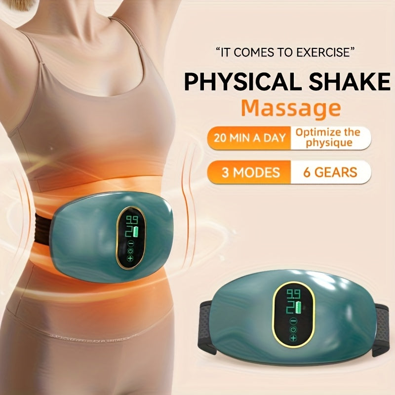 Massage belt, abdominal massager, multifunctional home fitness equipment, abdominal massager, fat slinger, waist massager, full body vibration, meat slinger massager, uses high-frequency vibration to burn calories and acceler