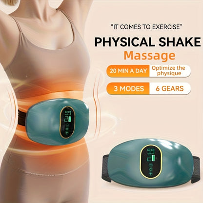 Massage belt, abdominal massager, multifunctional home fitness equipment, abdominal massager, fat slinger, waist massager, full body vibration, meat slinger massager, uses high-frequency vibration to burn calories and acceler