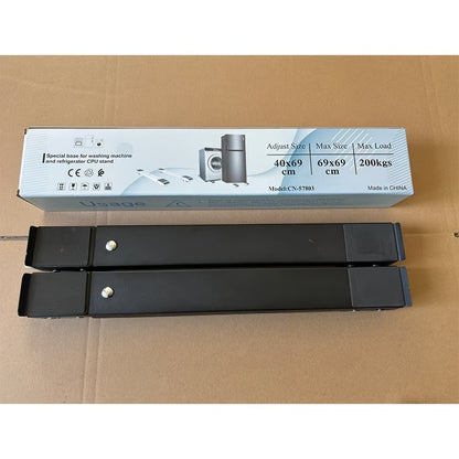 2pcs Heavy-Duty Plastic Furniture Movers with 360° Swivel Casters - 46.5cm to 72cm Height Adjustable, 18.3in to 28.3in Width, 4cm Thickness for Washing Machines, Dryers, Appliances & Home Furniture, Furniture Movers, Laundry