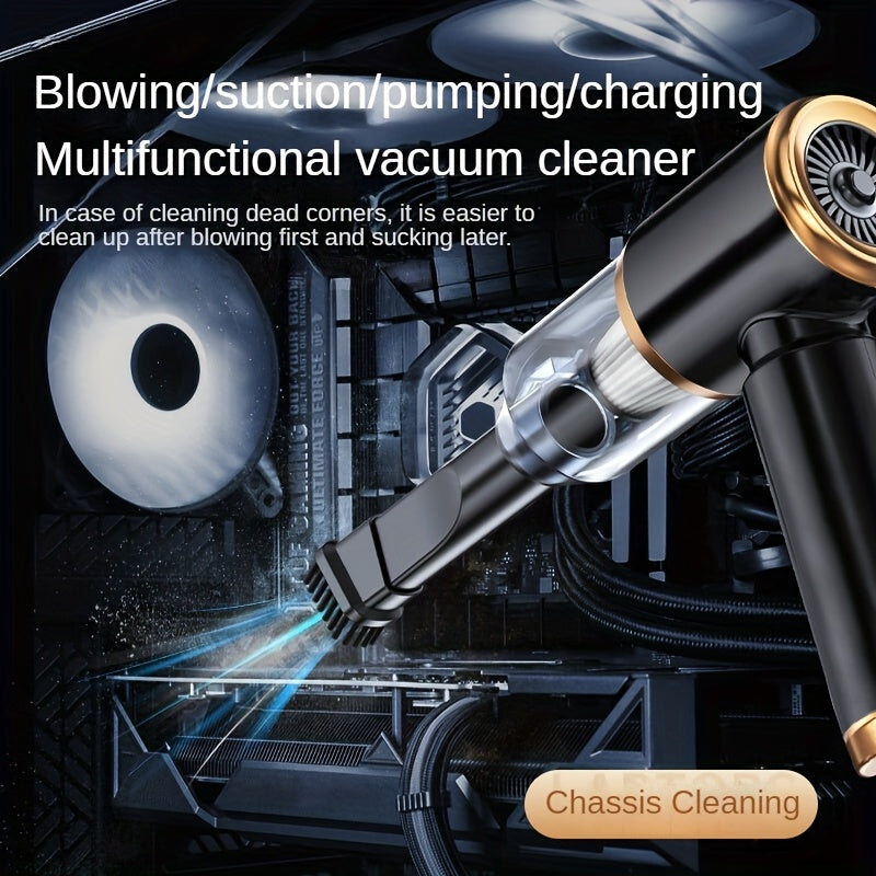 Wireless Handheld Vacuum Cleaner with Blower Function, Powerful Suction, and Compact Design - Ideal for Home, Office, Pet Hair Cleaning - USB Rechargeable, Multi-Functional, Portable, Vacuum Cleaner