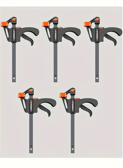 2/5pcs AIRAJ 10.16 Cm Woodworking Clips F Clamp Clip Hard Grip Quick Ratchet Release DIY Carpentry Hand Vise Tools