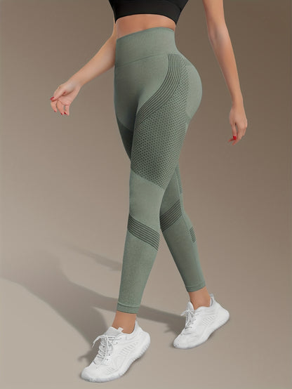 Women's High-Waist Seamless Yoga Leggings - Quick Dry, Stretchy Activewear Pants for Fitness & Training