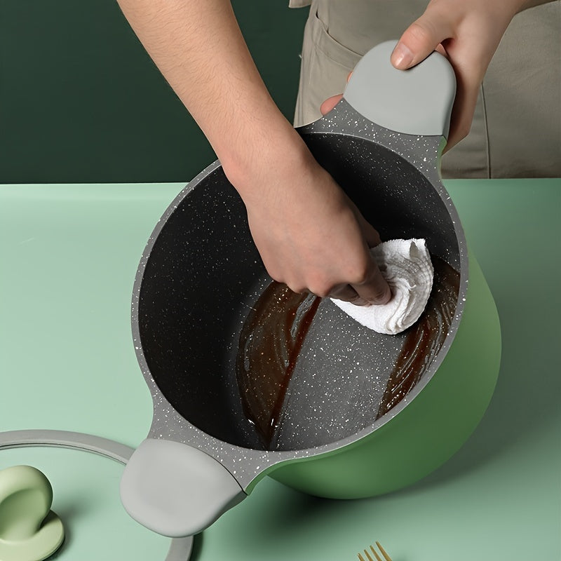 COOKER KING 4.5L Non-Stick Stockpot with Glass Lid - PFOA Free, Heat-Resistant Handle, Induction Ready, Fits All Cooktops