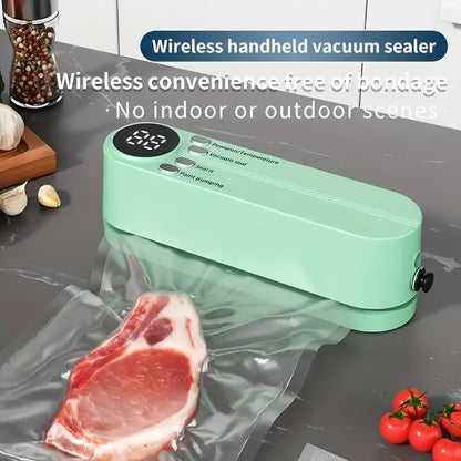 Compact USB Rechargeable Vacuum Sealer Kit with Digital Display - Quick Seal, Includes Pump and Airtight Bags, Perfect for Food Preservation, Snacks, Meats, Fruits, Vegetables - Space-Saving Design, 36V, Food Vacuum Sealer